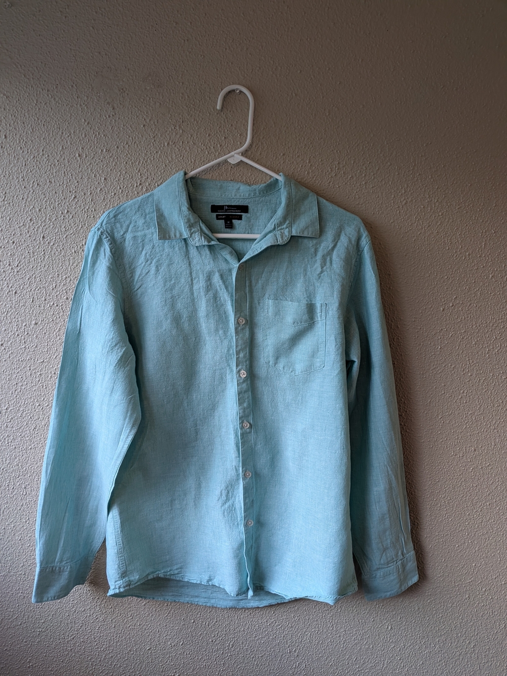 Marc Anthony Light Aqua Button-Down Shirt
